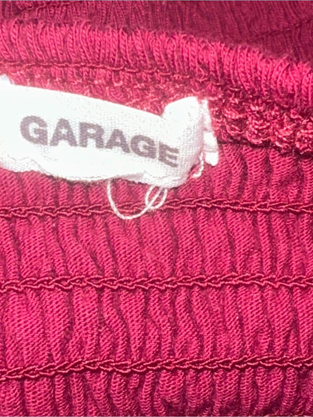 Talbots Fuchsia Smocked Cotton Top